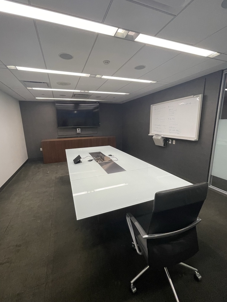 Conference RM: 20’ x 48” table w/ 12’ credenza