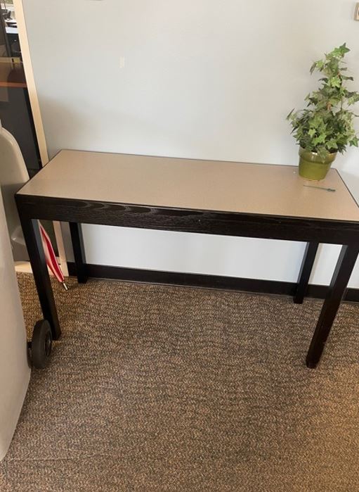 Console Table, Black and Wood