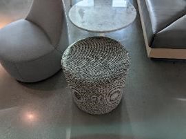 Ottoman, Grey, 21&quot; x 21&quot; x 20&quot;