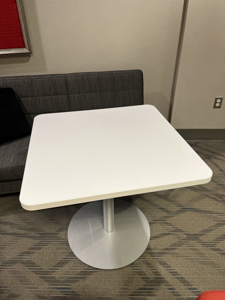 Tall white square table - 30x30