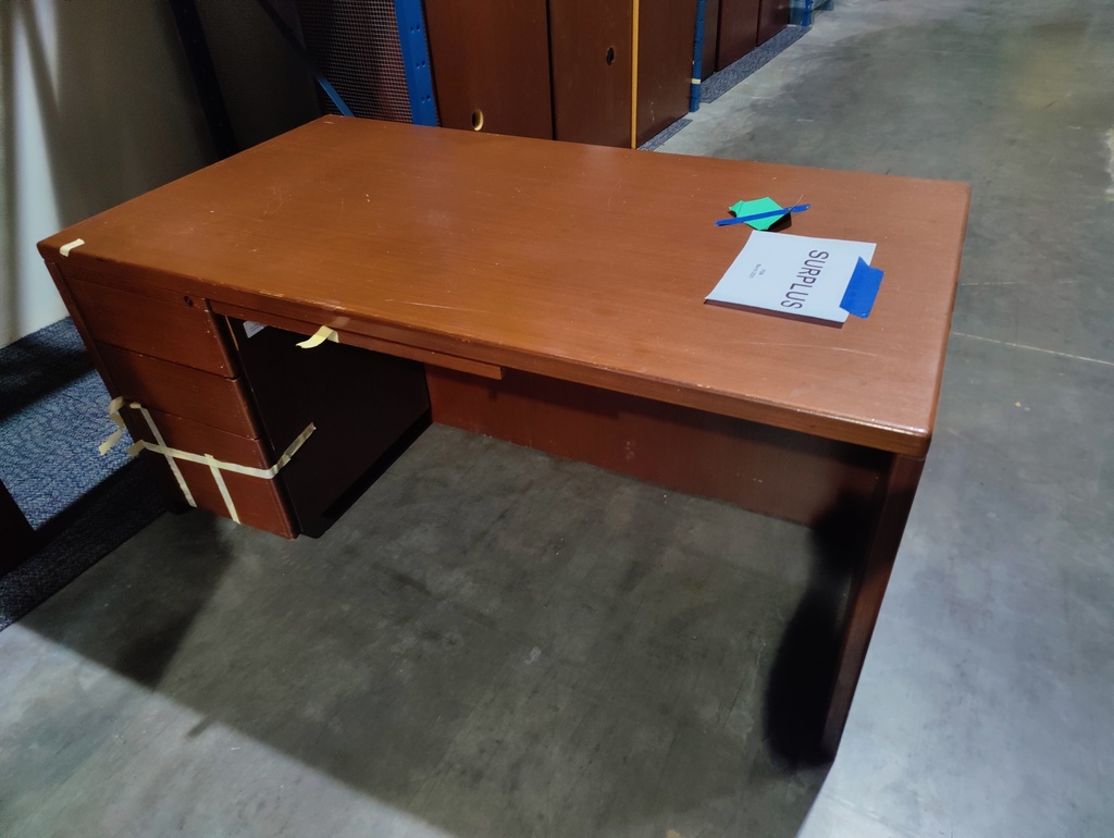Wooden Hayworth Desk with One Pedestal - 66&quot;X24&quot;