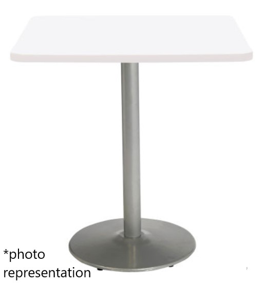 White Tall Standing Rectangular Table