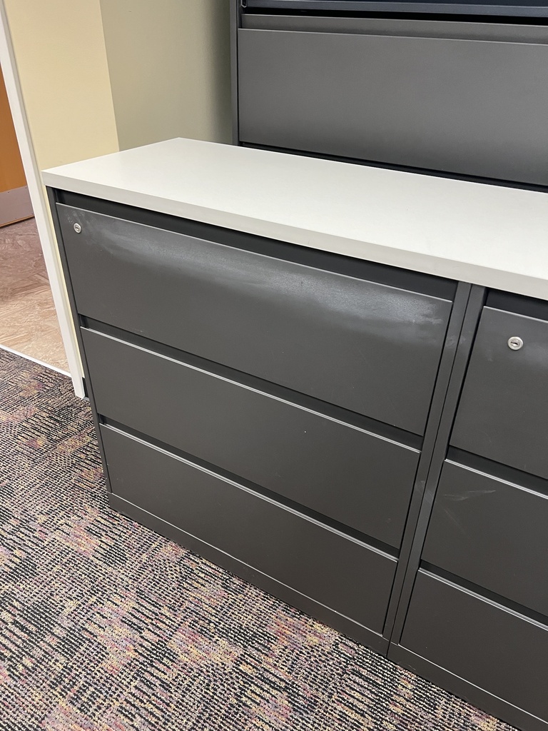 three door lateral file cabinet