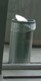 Round metal garbage bin | Cubo de basura metalico redondo
