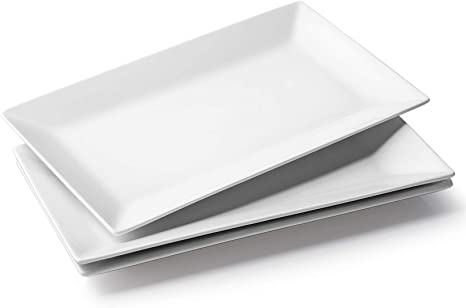 White Plastic Rectangular Platter