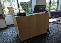 [#C9-1] Lectern, Wood, 44&quot; x 31&quot; x 49&quot;