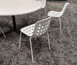 [#B4-8] Chair, Dining, White, 18&quot; x 20&quot; x 32&quot;