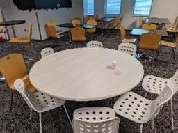 [#C5-13] Table, Dining, White, 60&quot; x 60&quot; x 29&quot;