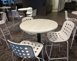 [#C5-14] Table, Dining, White, 30&quot; x 30&quot; x 42&quot;