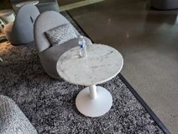 [#C11-21] Table, Side, Marble, 24&quot;x 24&quot; x 24&quot;