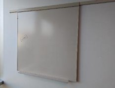 [#F5-46] Whiteboard, Rail-Mounted, White, 42&quot; x 41&quot; x .5&quot;