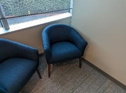 [#B12-78] Chair, Lounge, Blue, 36&quot; x 36&quot; x 24&quot;