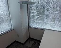 [#I7-80] Lamp, Floor, Silver, 24&quot; x 12&quot; x 90&quot;