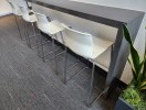 [#B1-23] Bar Stool, White, 17&quot; x 16&quot; x 40&quot;