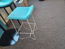 [#B1-102] Bar Stool, Teal, 15&quot; x 17&quot; x 17&quot;