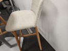 [#B1-103] Bar Stool, Grey, 18&quot; x 18&quot; x 40&quot;