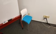 [#B8-147] Chair, Guest, Blue/White