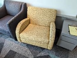 [#B12-163] Chair, Lounge, Yellow, 34&quot; x 31&quot; x 32&quot;