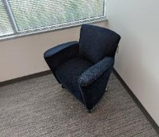 [#B12-167] Chair, Lounge, Blue, 24&quot; x 31&quot; x 32&quot;