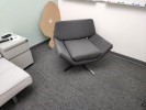 [#B12-184] Chair, Lounge, Blue, 34&quot; x 28&quot; x 31&quot;