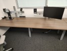 [#E1-224] Desk, Straight, Brown, 96&quot; x 32&quot; x 29&quot;