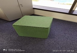 [#B11-73] Light Green Ottoman