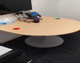 [#C9-99] D-Shaped Meeting Table (L:100cm)