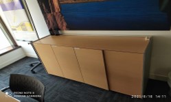 [#D5-106] Light Wood Credenza (4 Door)