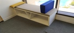 [#B11-143] White Lounge Bench