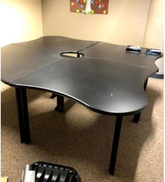 [#C5-23] Curvy Black Table (Set of 4)