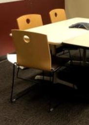 [#B4-93] Orange and Brown Side Chairs 
