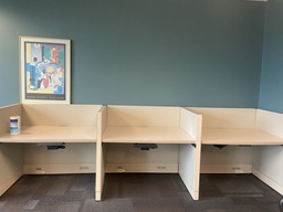 [#E7-81] Set of 3 White Cubicle Desks