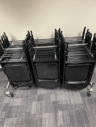 [#B4-24] Black Folding Chairs