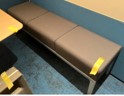 [#B2-82] Bench, Black Cushion/Silver Base