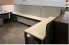 [#A2-90] Bench/Shelf, 1 long shelf, 2 shelves, 2 lateral files
