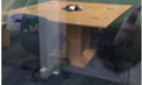 [#C8-40] Wooden table with square base | Mesa de madera con base cuadrada 