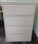 [#D10-74] Metal filing cabinet, 4-drawers, grey | Archivador de metal, 4 cajones, gris