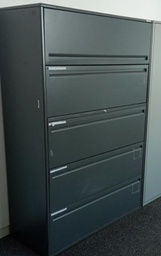 [#D12-104] Metal filing cabinet, 5-drawers, black | Archivador de metal, 5 cajones, negro