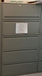 [#D12-136] Metal filing cabinet, 5-drawers, grey | Archivador de metal, 5 cajones, gris