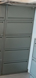 [#D12-137] Metal filing cabinet, 5-drawers, grey | Archivador de metal, 5 cajones, gris