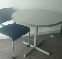 [#C5-184] Round table, white | Mesa redonda, blanca