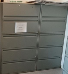 [#D12-274] Metal filing cabinet, 5-drawers, grey | Archivador de metal, 5 cajones, gris