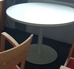 [#C5-326] Round white table | Mesa blanca redonda